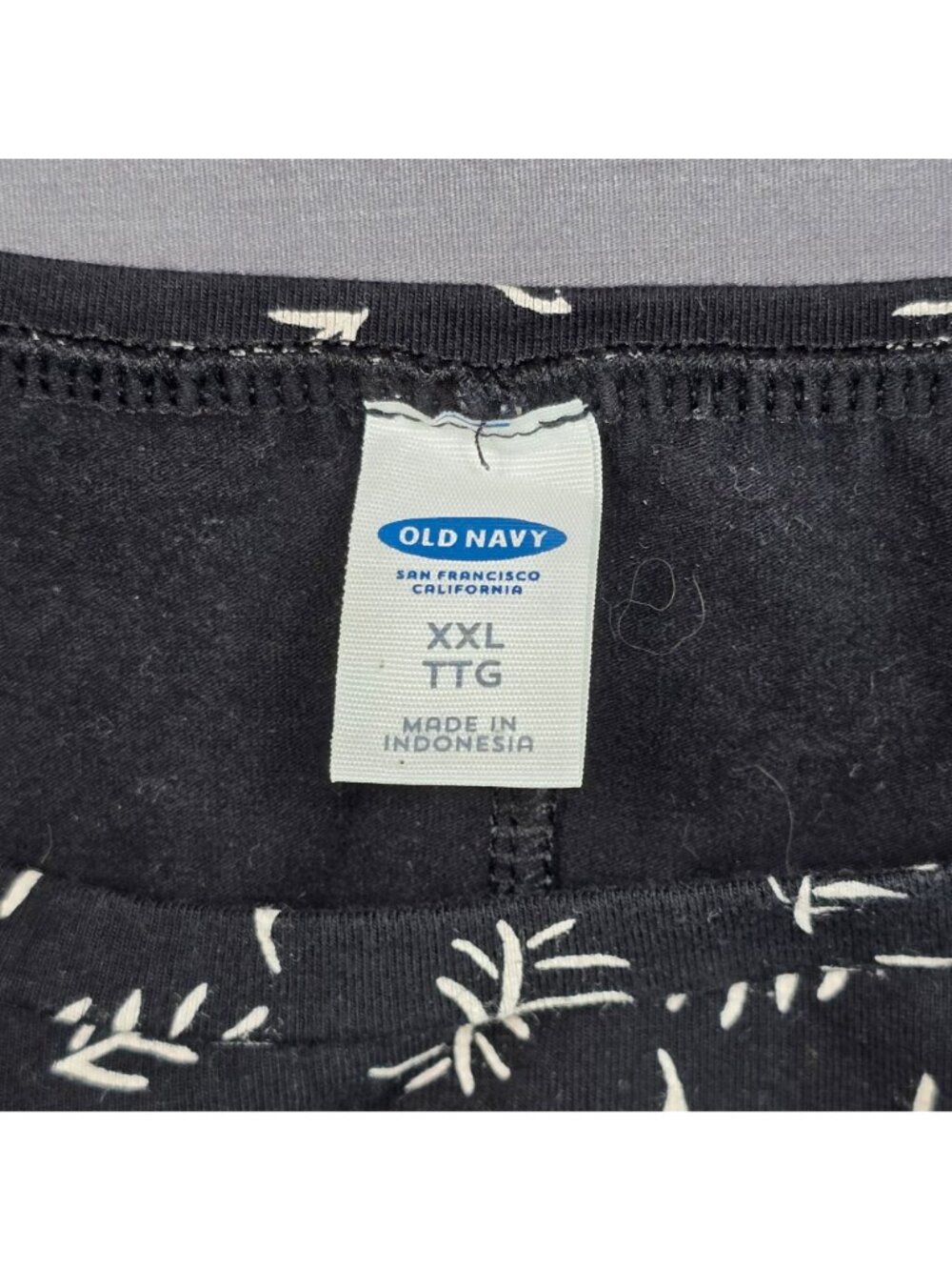 Old Navy XXL Womens Short Sleeve Black & White Leaf Print Casual Straight Dress - Picture 2 of 4